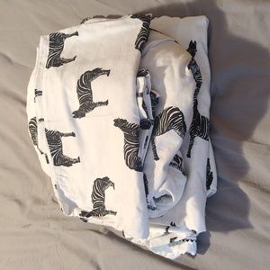 White Zebra Queen Sheet Set